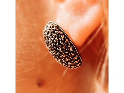 925 Sterling Silver Marcasites Stud Earrings