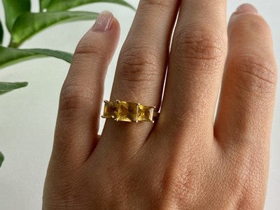 10K Yellow Gold Heliodor Ring Size 7.25