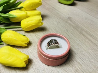 925 Sterling Silver CZ Ring Size 7.5