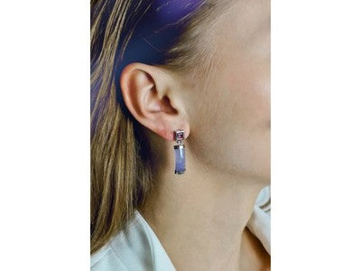 925 Sterling Silver Iolite Earrings