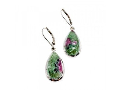 925 Sterling Silver Multicolor Jasper Earrings