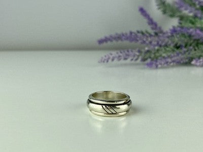925 Sterling Silver "Spinner" Ring Size 6.5