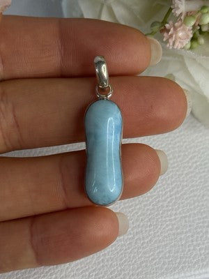 925 Sterling Silver Turquoise Pendant Length 1.50 Inch