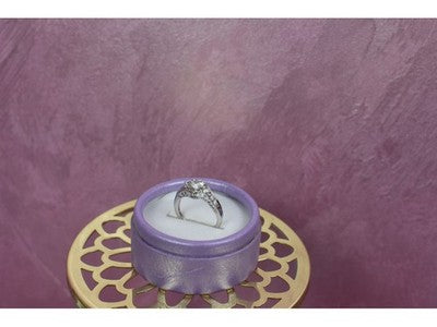 925 Sterling Silver White/Colorless Spinel Ring Size 6.5