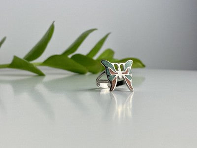 Ring "butterfly" With Enamel Size 6.5
