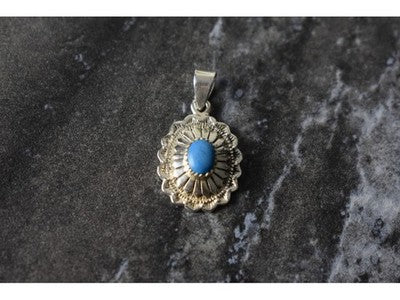 925 Sterling Silver Turquoise Pendant
