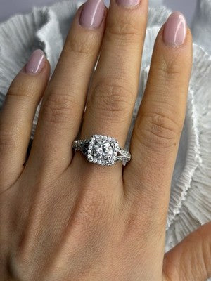 Shiny 925 Sterling Silver Cz Ring Size 10
