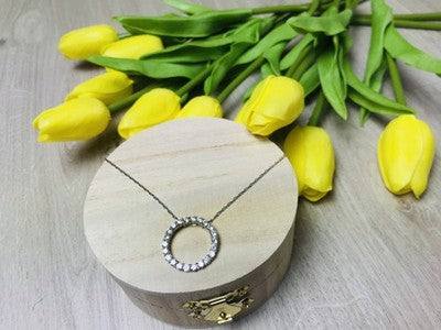 925 Sterling Silver CZ Chain With Pendant