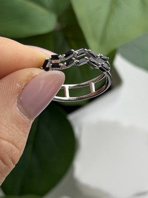 Bomb Party 925 Sterling Silver Tourmaline Ring Size 10