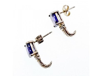Avon 925 Sterling Silver Iolite Stud Earrings