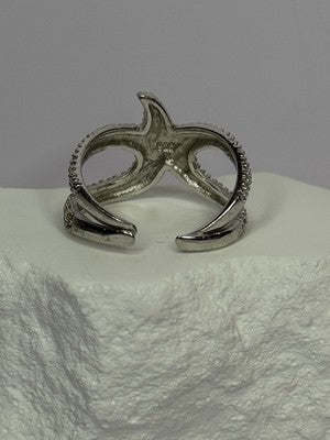 925 Sterling Silver "Sea Star" Ring Size 6-7 (Adjustable)