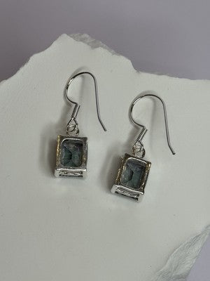 925 Sterling Silver Alexandrite Elegant Earrings Length 1.2 Inch