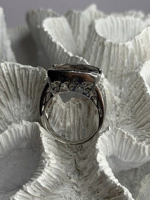925 Sterling Silver Brown Tourmaline Ring Size 7