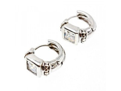 925 Sterling Silver White Beryl Earrings