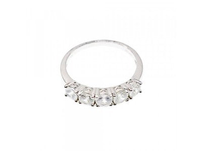 925 Sterling Silver Goshenite Ring Size 8.5