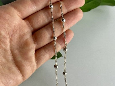 925 Sterling Silver Necklace Italy 17.7 In