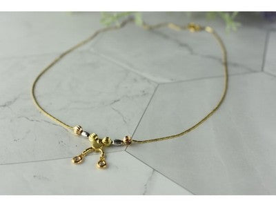 Designer 18K Yellow, White & Pink Gold Diamond Italy Necklace