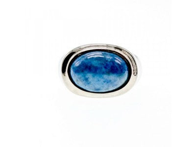 925 Sterling Silver Sodalite Ring Size 11.5