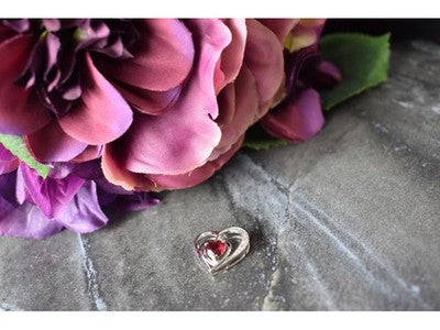 925 Sterling Silver Spinel & CZ "Heart" Pendant