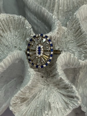 Beautiful 925 Sterling Silver CZ Ring Size 7.5