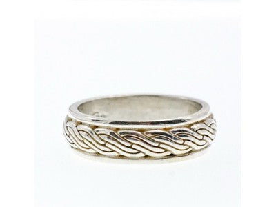 Men'S 925 Sterling Silver Band Ring Size 12.5