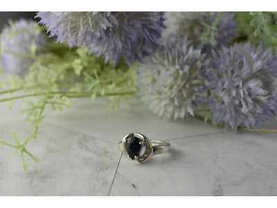 925 Sterling Silver Spinel & Quartz Ring Size 6.5