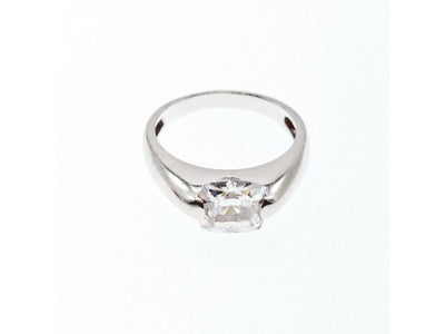 925 Sterling Silver CZ Ring Size 6.5