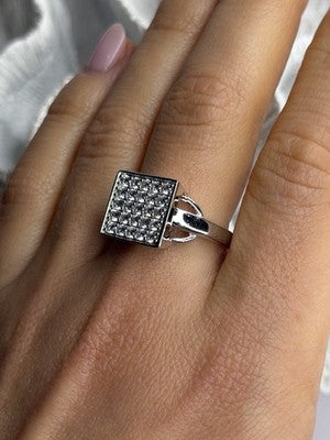 BBJ 925 Sterling Silver Cz Ring Size 10