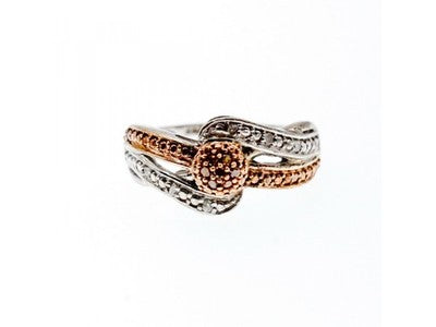 925 Sterling Silver Heliodor & White Beryl/Goshenite Ring Size 7