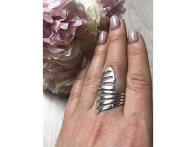 925 Sterling Silver Ring Size 7.5 (Adjustable)