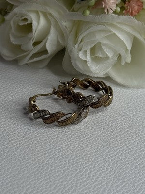 925 Sterling Silver 3 Colors Yellow Pink Gold Plated Earrings Length 0.96 Inch