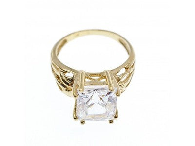 10K Yellow Gold CZ Ring Size 6.5 UTC