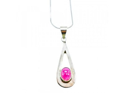 925 Sterling Silver Garnet Pyrope Chain With Pendant