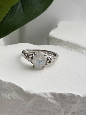 Djoy 925 Sterling Silver Moonstone Ring Size 9