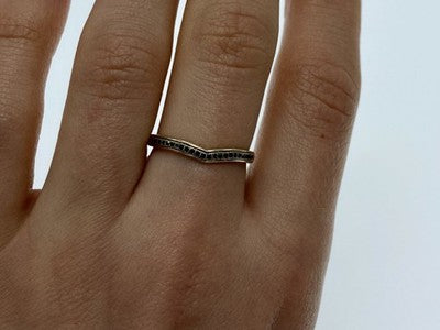 10K Yellow Gold Black Diamonds Ring Size 8