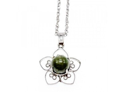 925 Sterling Silver Agate Chain With Pendant