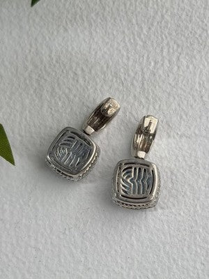 925 Sterling Silver Blue & White Topaz Earrings