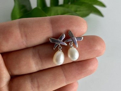 925 Sterling Silver Pearls Earrings