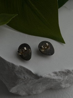 Vintage 925 Sterling Silver Larimar Stud Earrings