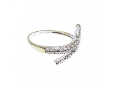 14K White Gold Diamonds Ring Size 8.5
