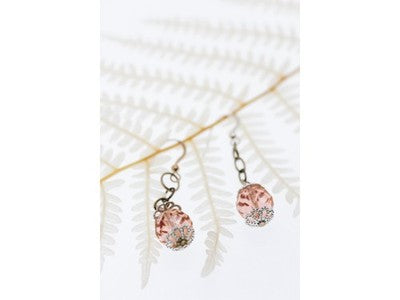 925 Sterling Silver Jewelry Glass Earrings