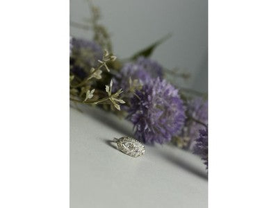925 Sterling Silver White Beryl/Goshenite Ring Size 5.5