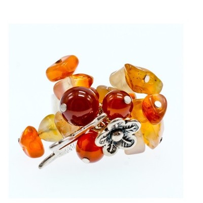 925 Sterling Silver Agate Designer'S Ring Size 6.5