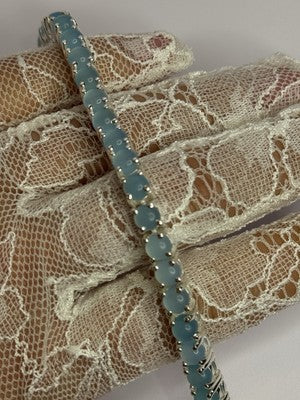 925 Sterling Silver Blue Moonstone Bracelet Length Min 7.5 Inch Max 8.5 Inch