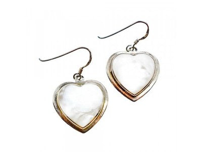 925 Sterling Silver Moonstone "Hearts" Earrings