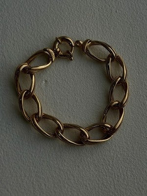 Clover Italy 925 Sterling Silver Gold Plated Bracelet 7.5