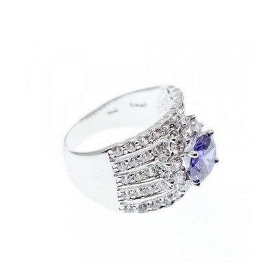 925 Sterling Silver CZ Ring Size 10
