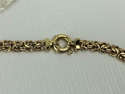 925 Sterling Silver Gold Plated Necklace Italy