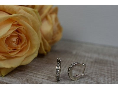925 Sterling Silver CZ Classic Earrings Thailand