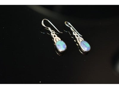 925 Sterling Silver Multicolor Jasper Earrings